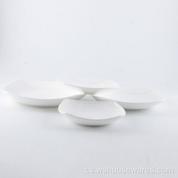 Vlastní logo restaurace Plain White Round Porcelain večeře